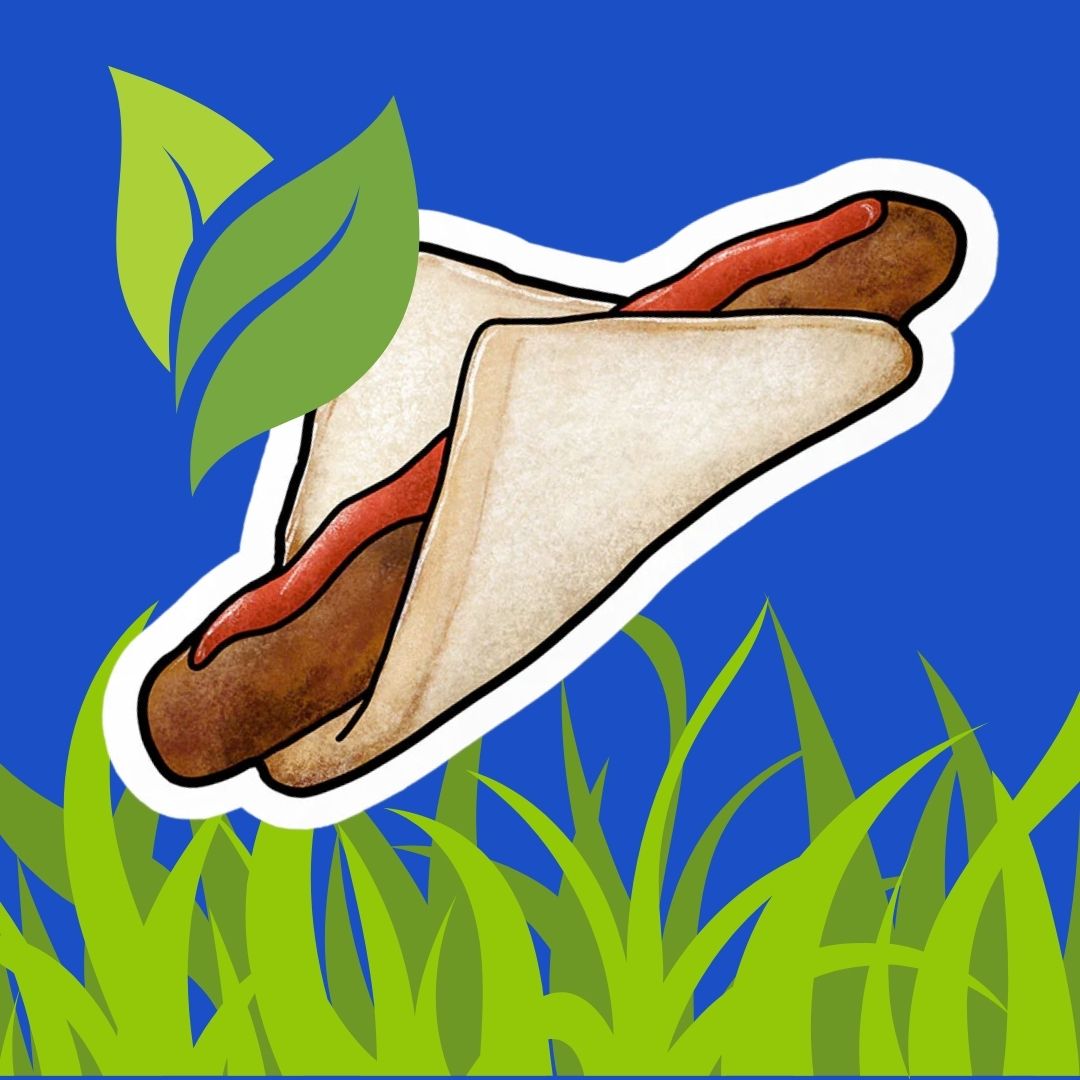 Vegan snag in bread